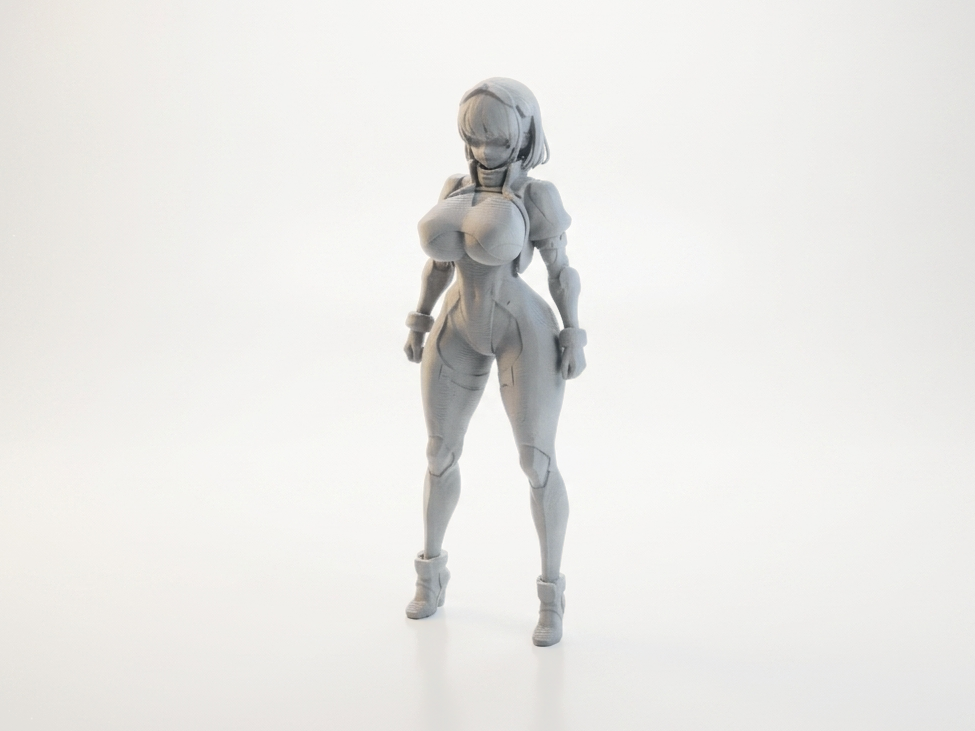 Busty Lady Figurine Female Character 3D Printable