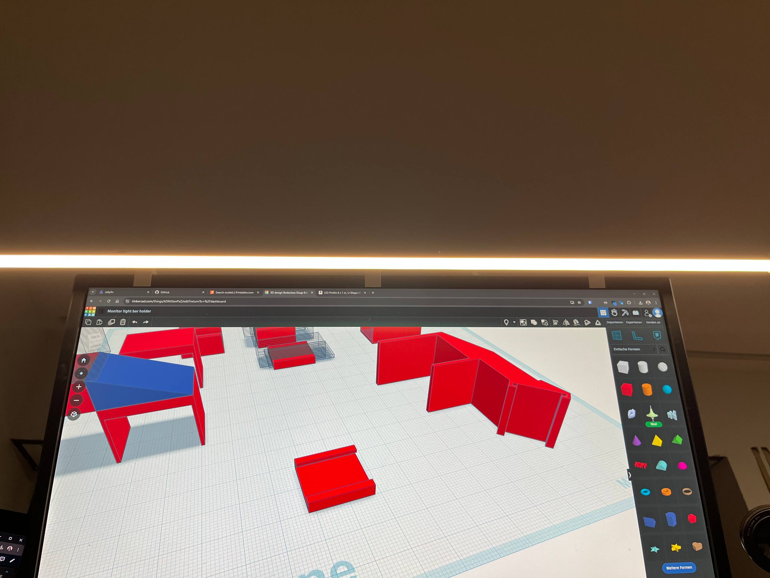 Monitor Light Bar Holder