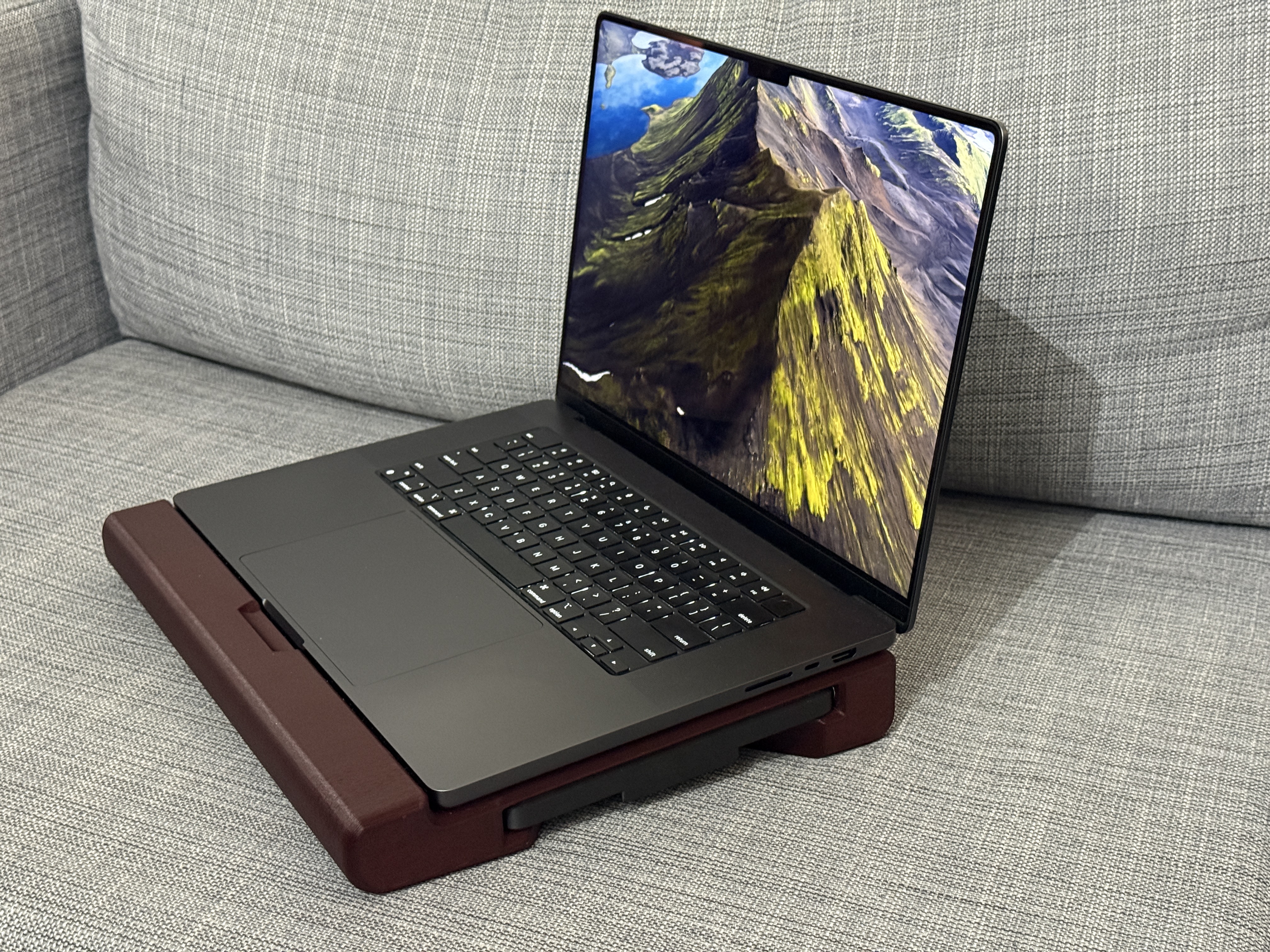 Laptop desk/rest for Macbook Air 13" with slide out mouse mat