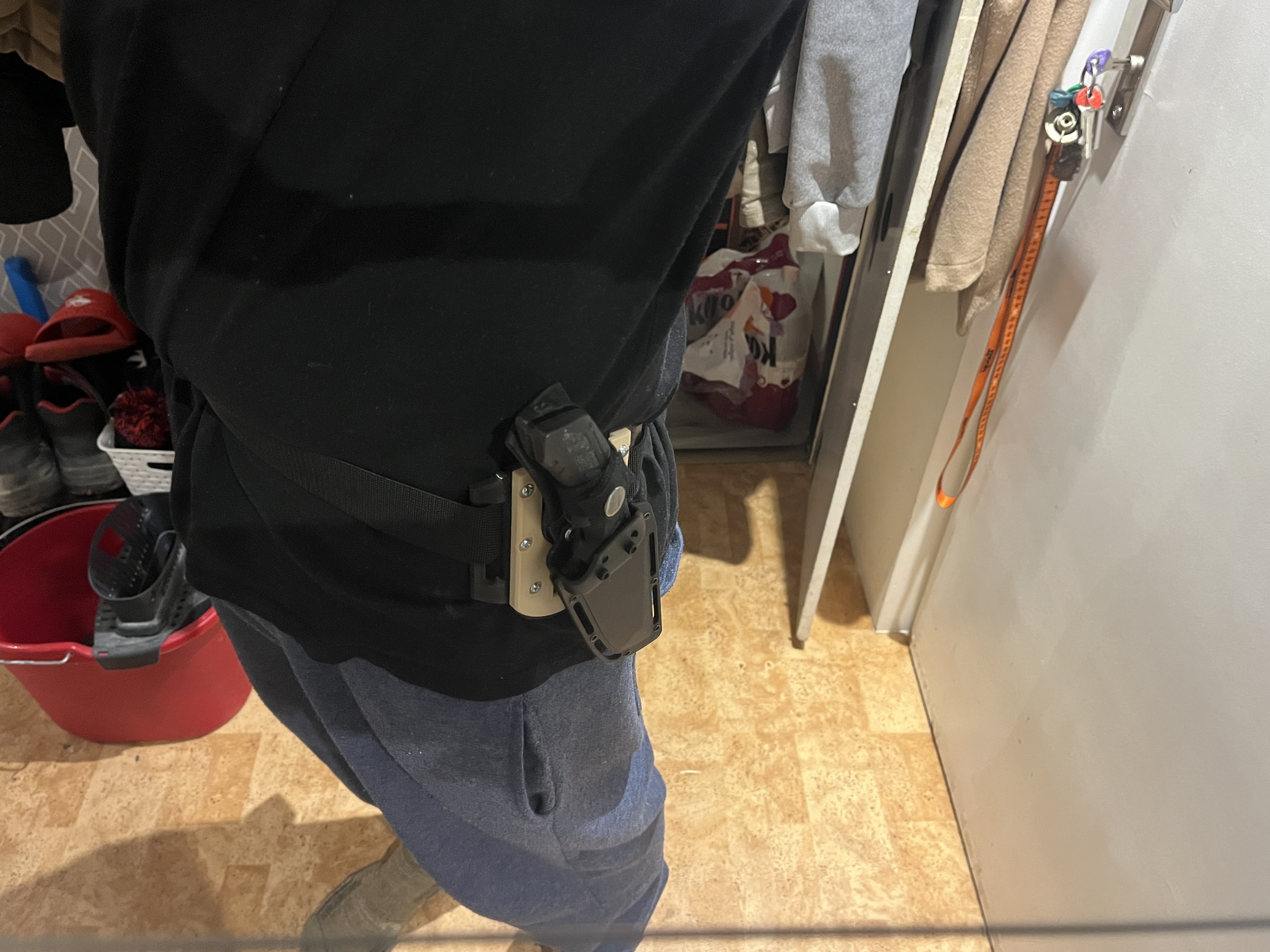 universal belt holder, quick release 360 rotation, knife /univerzální držák na opasek,rychloupínací 360 otáčení,nůž/ — thumbnail 2