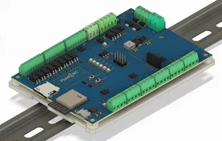 DIN mount for 6x CNC Controller for FluidNC