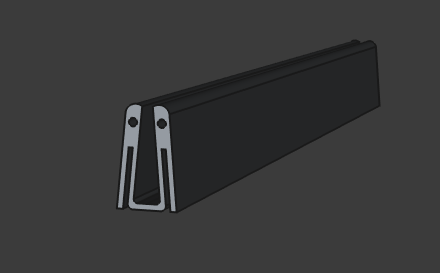 Shower Glass Door Seal Strip Adapter