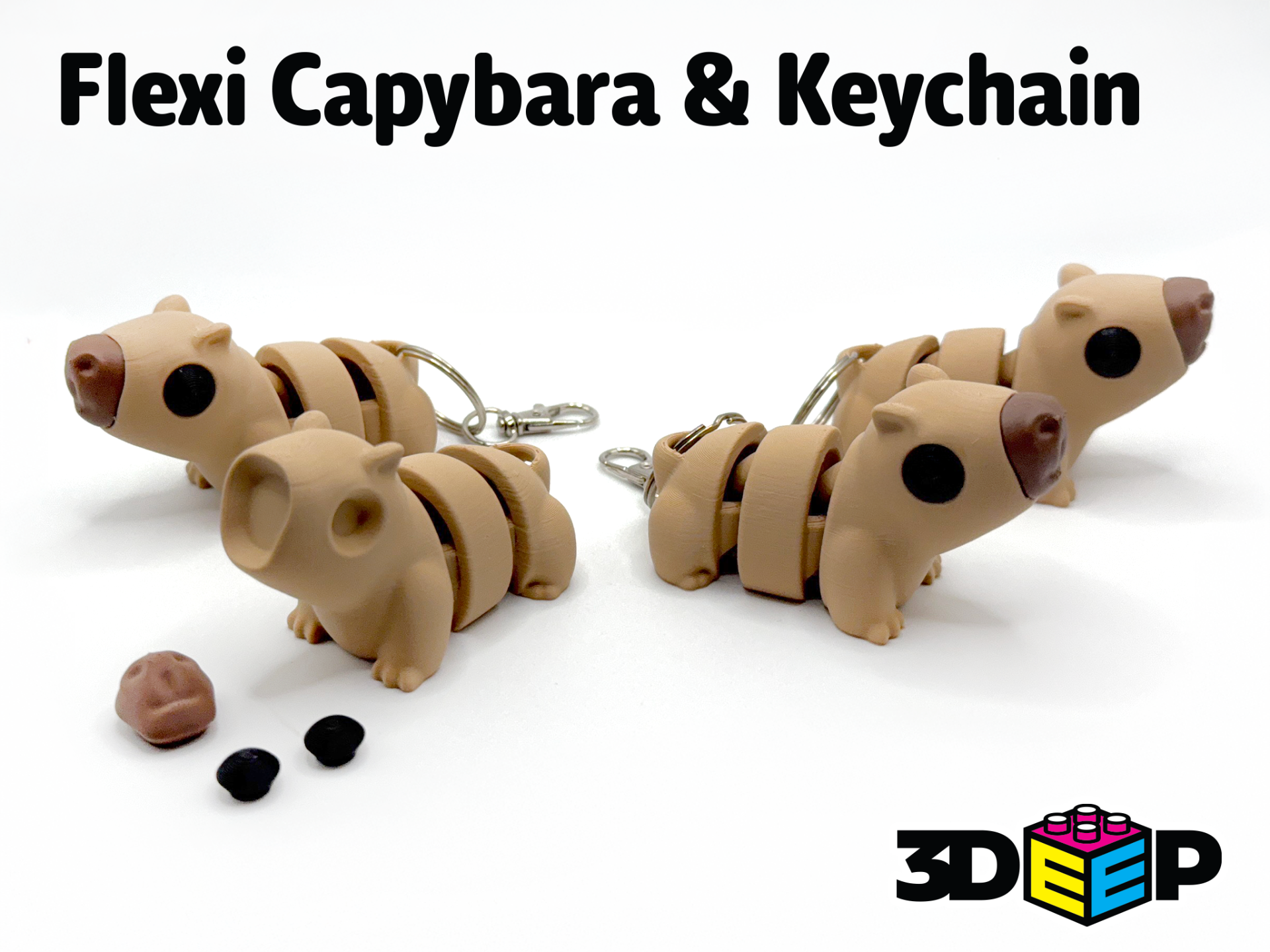 Flexi Capybara & Keychain - No Supports