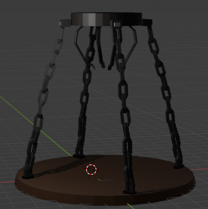 Chained Alien Ship Candle stand