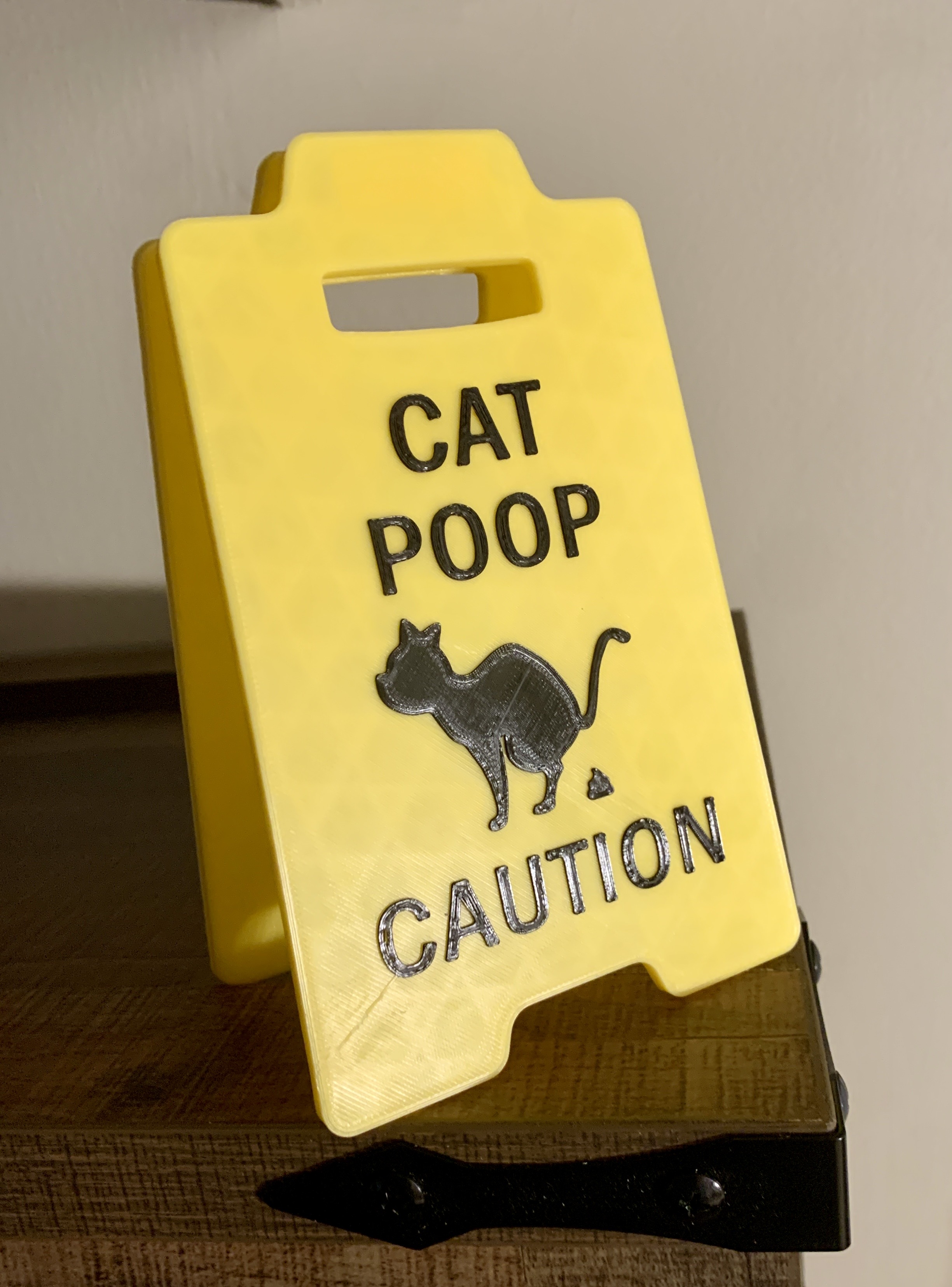 Cat Puke/Poop Caution Sign — miniatura 2