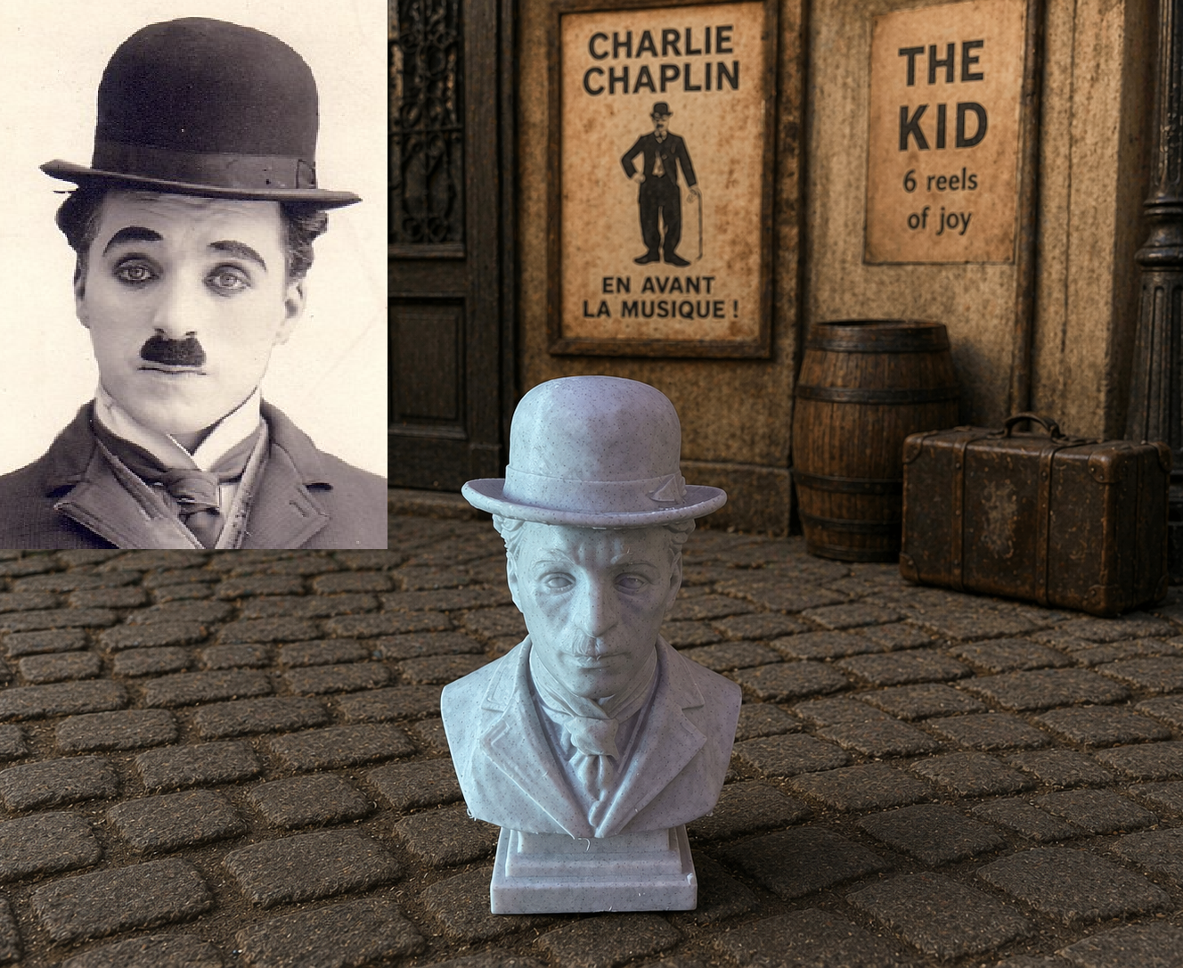 Charlie Spencer Chaplin - Charlot Version — Bust 3D model