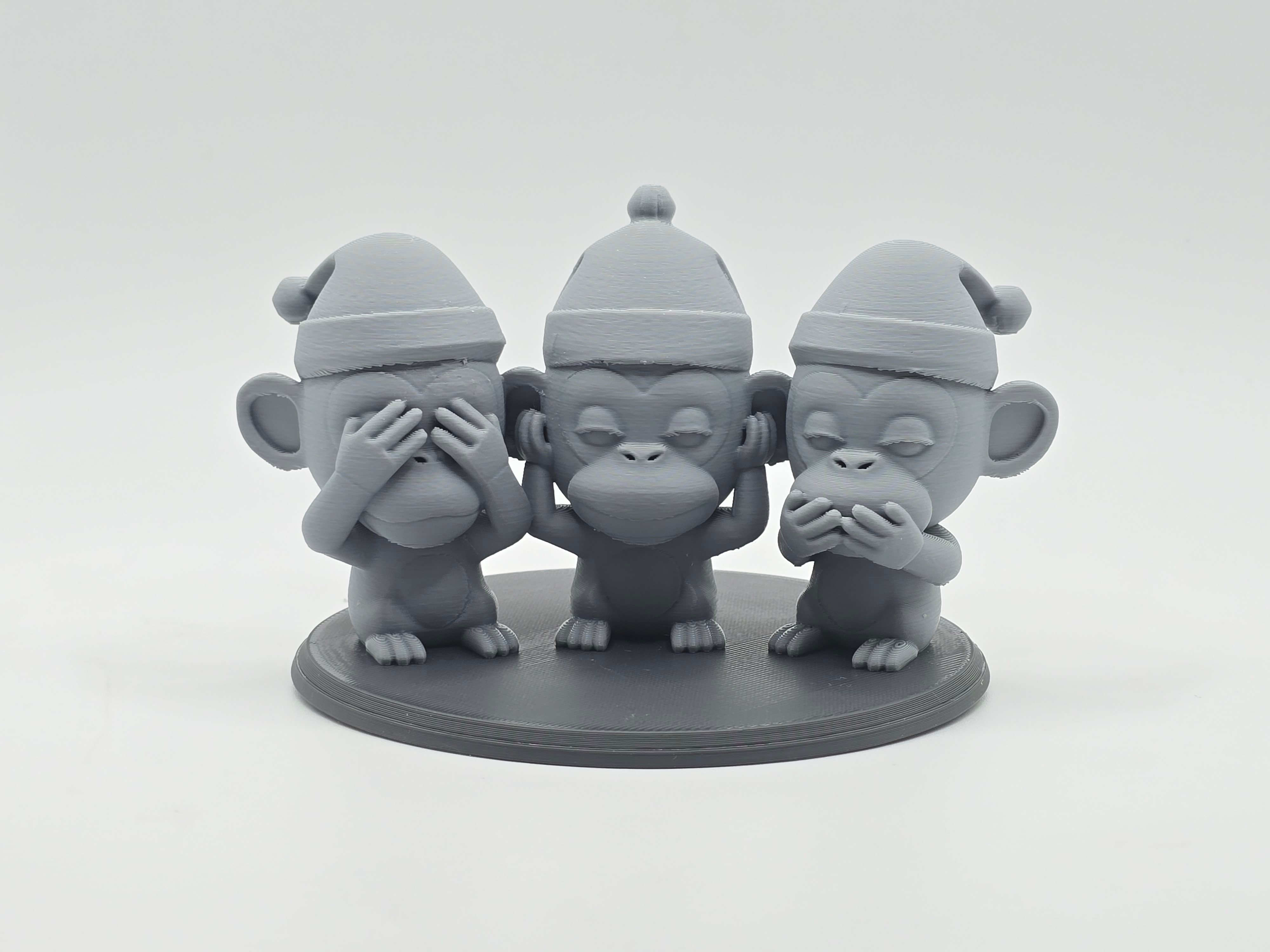 Three Cute Wise Monkeys Figurine