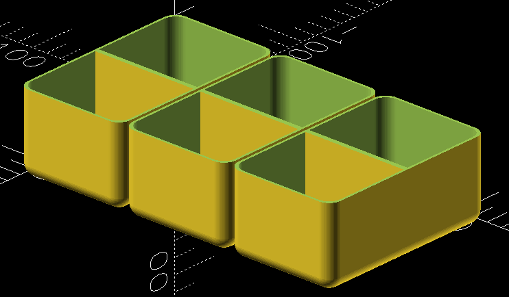 Customizable Drawer Boxes (OpenScad)