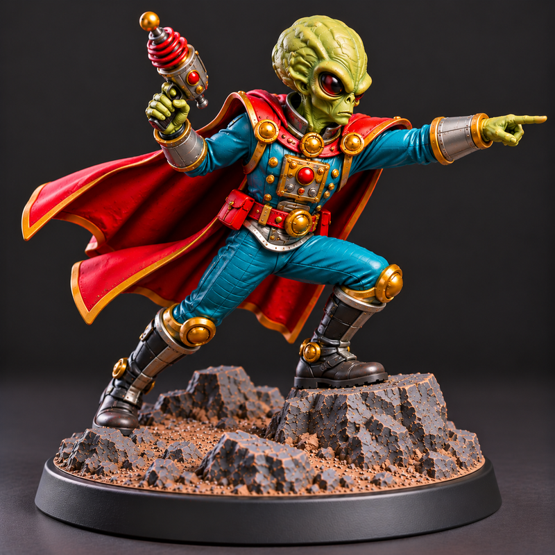 Retro Sci Fi - Alien Commander by Model Magic | Download STL model ...