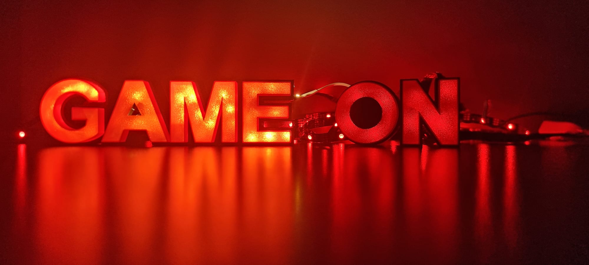 LED sign GAME ON