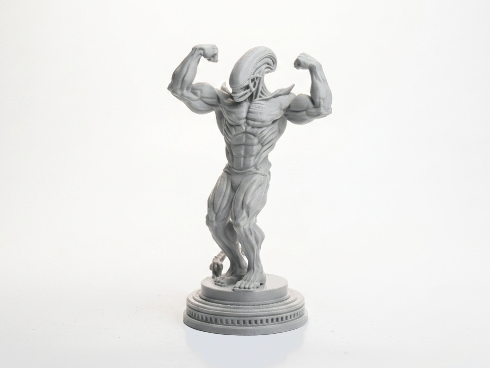 Buff Xenomorph Figurine Sci-Fi Collectible 3D Printable