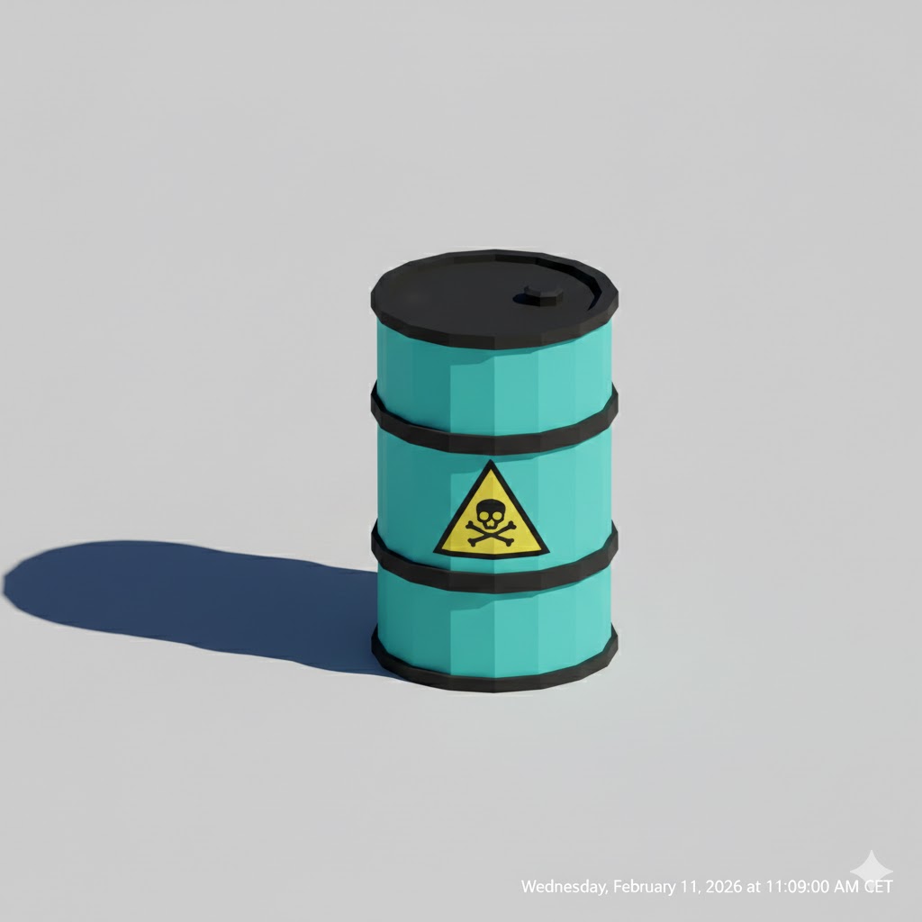 Low Poly Chemical Barrel