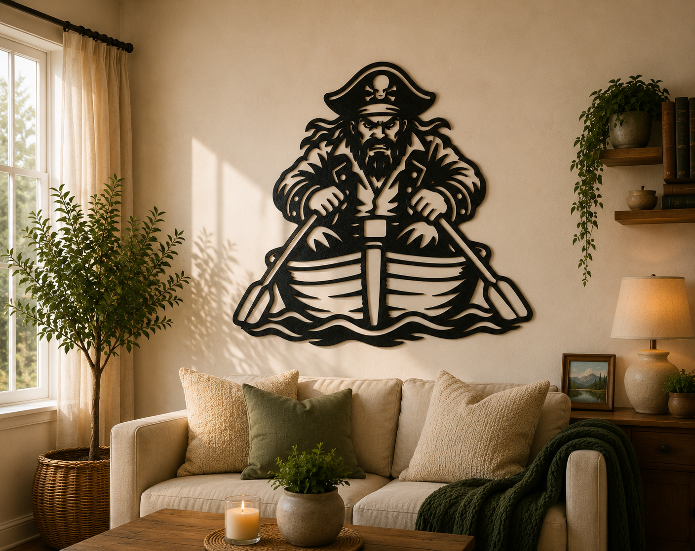 Pirate Rowboat 2D Wall Art
