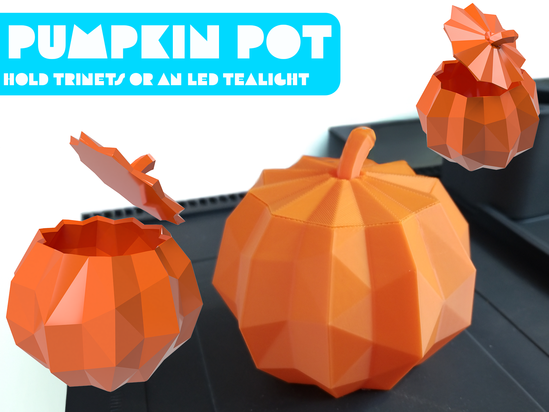 Low-Poly Pumpkin Pot