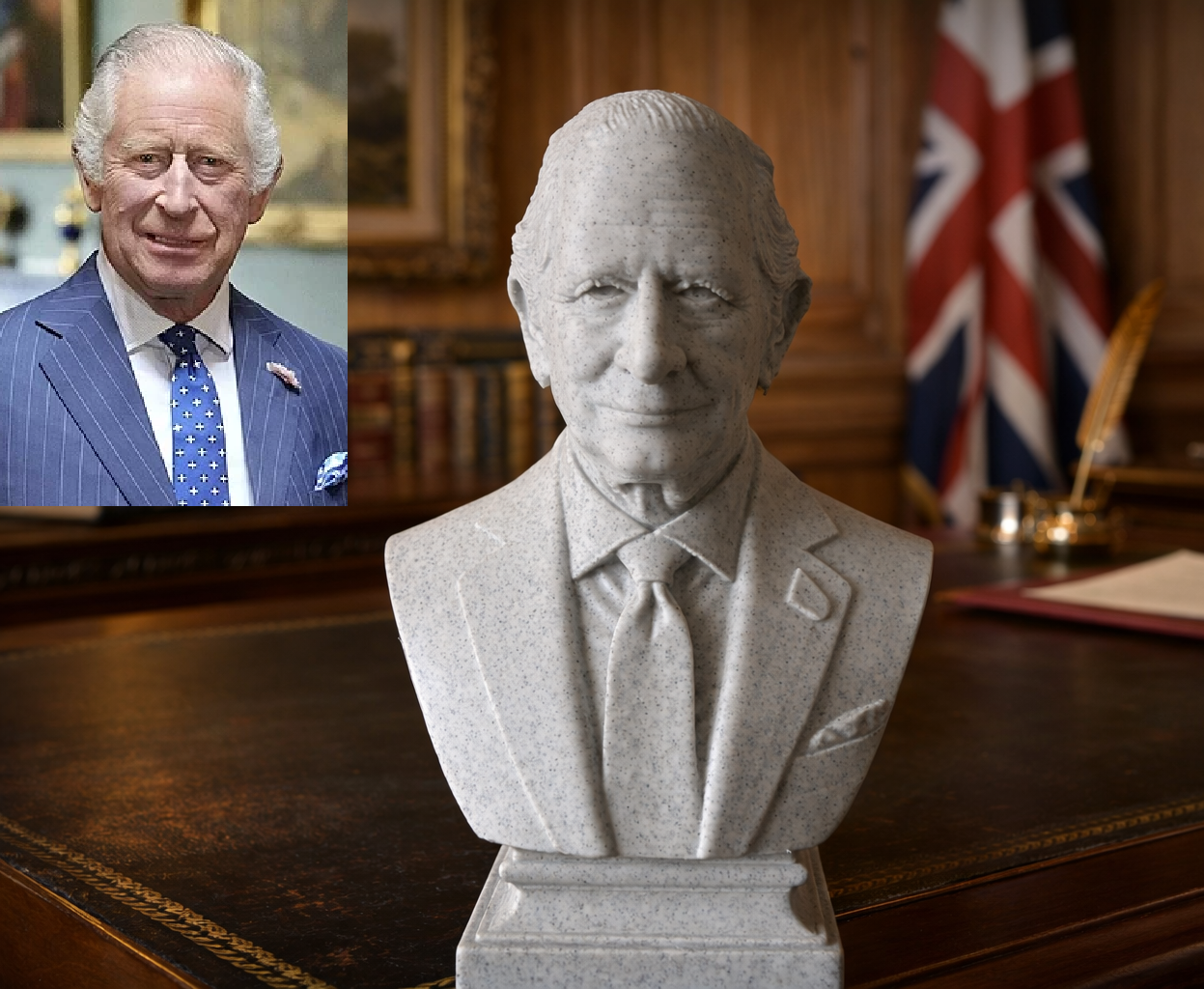 Charles III Philip Arthur George — Bust 3D model by Julien Mairy