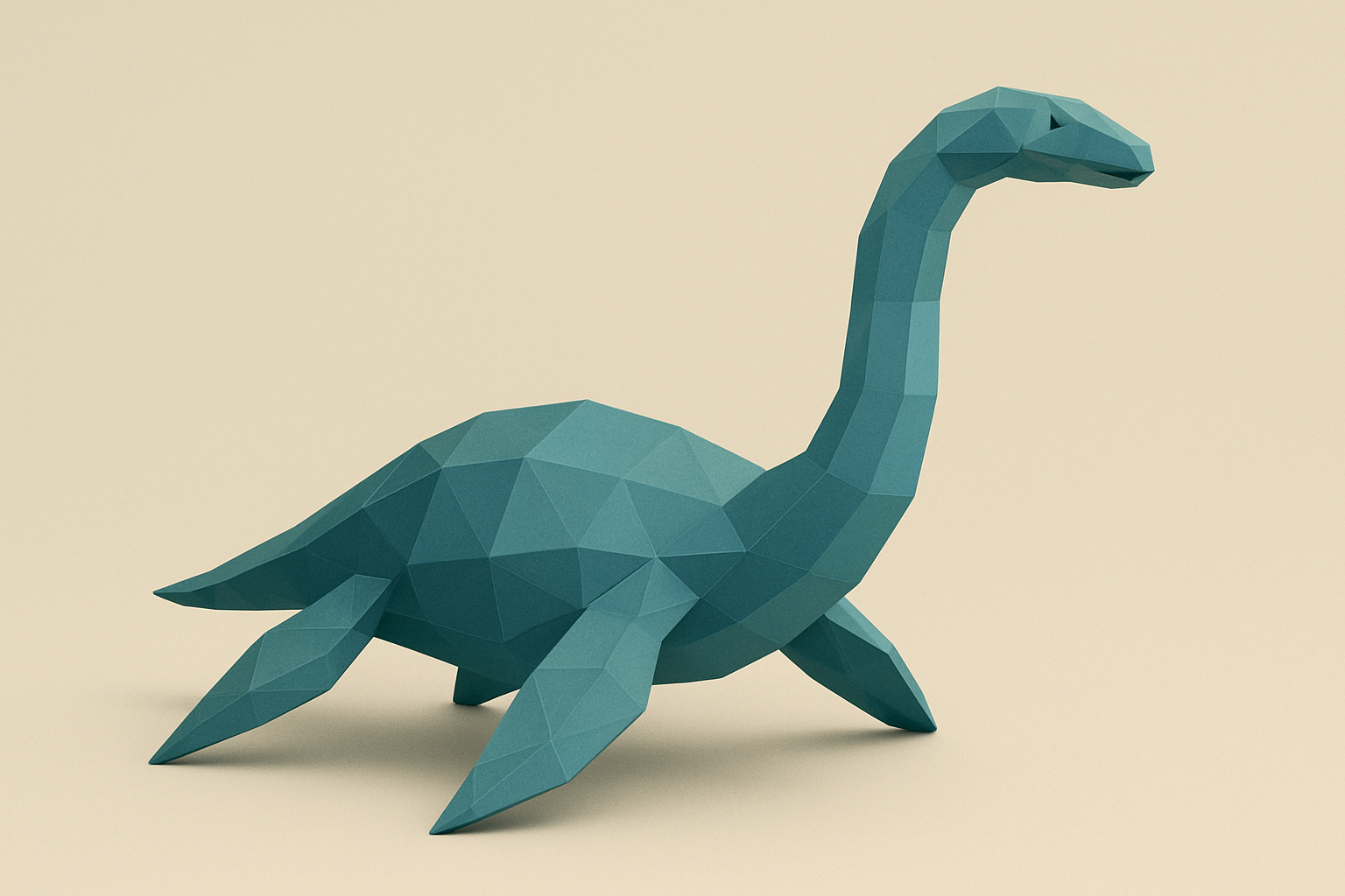 Low poly plesiosaur