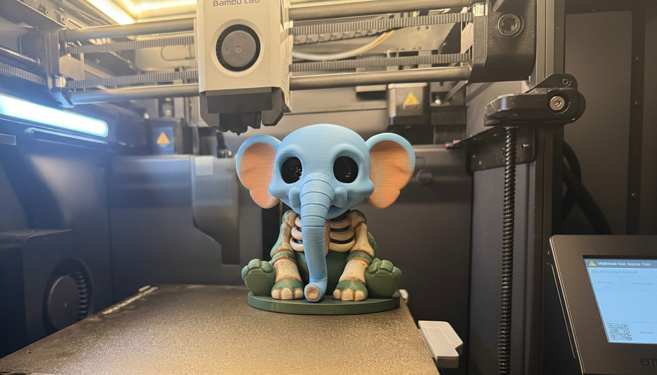 Cute Elephant Skeleton - Whimsical Gentle Giant Remains