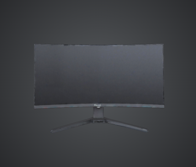 Curved Gaming Monitor 3D Printable Model – Modern PC Setup Desk Prop