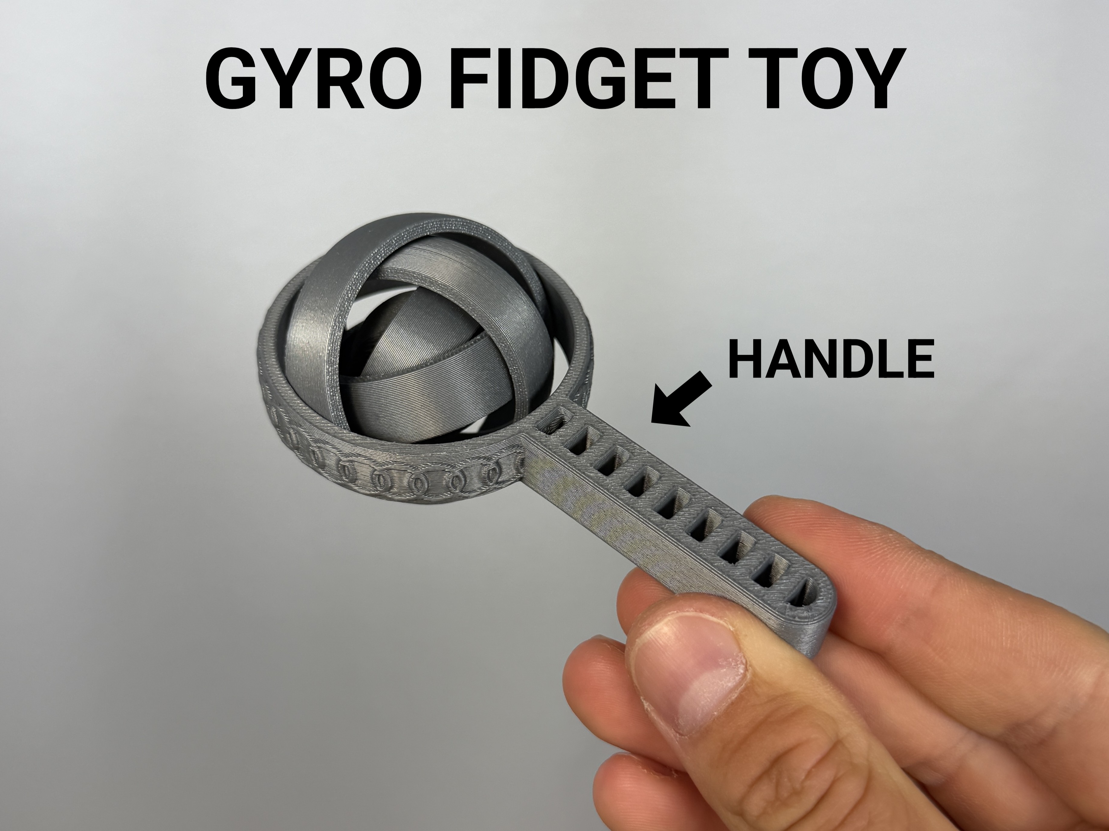 Gyro Fidget Toy with Handle