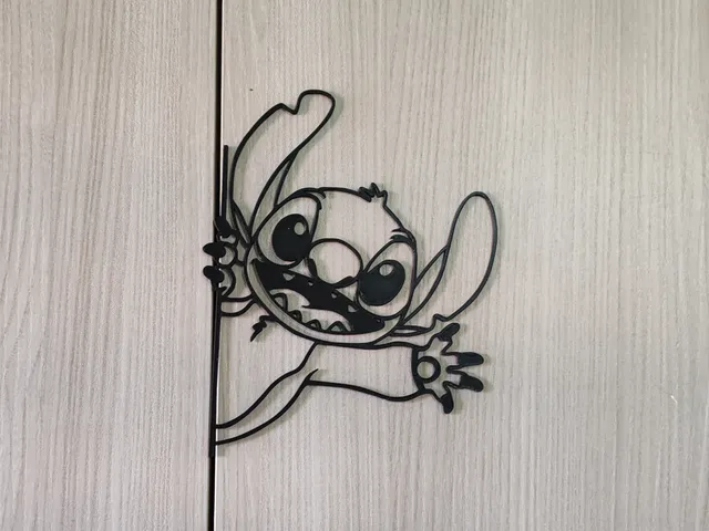 Stitch Peeking 2d wall art