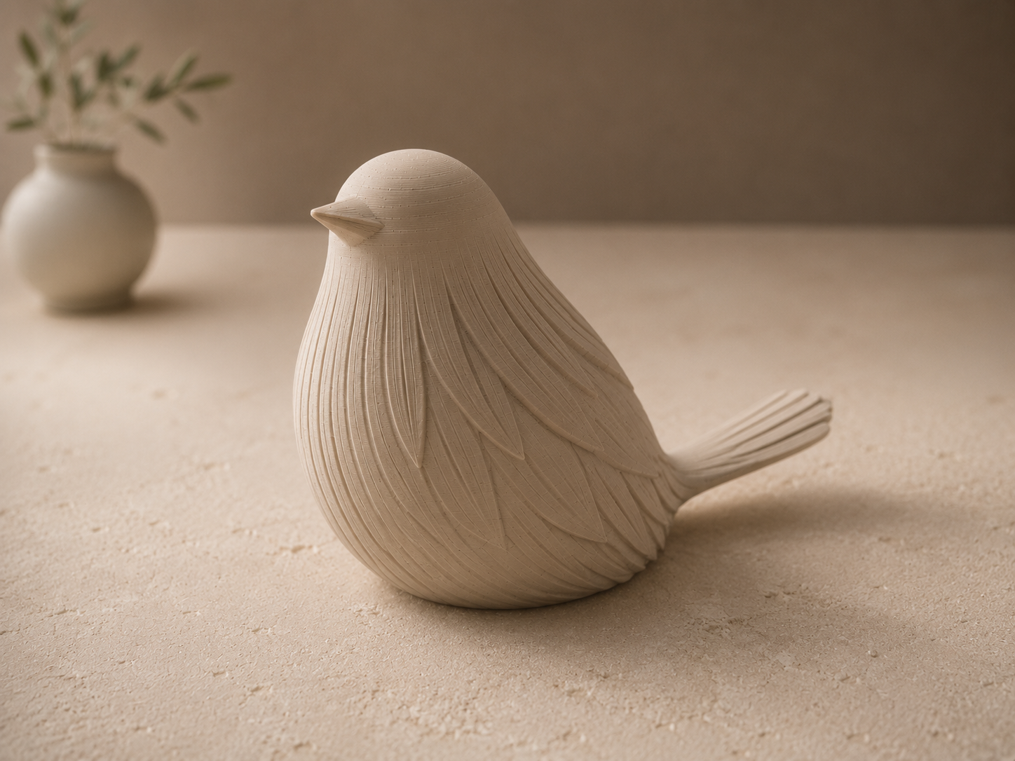 Japandi Bird - Minimalist Decor