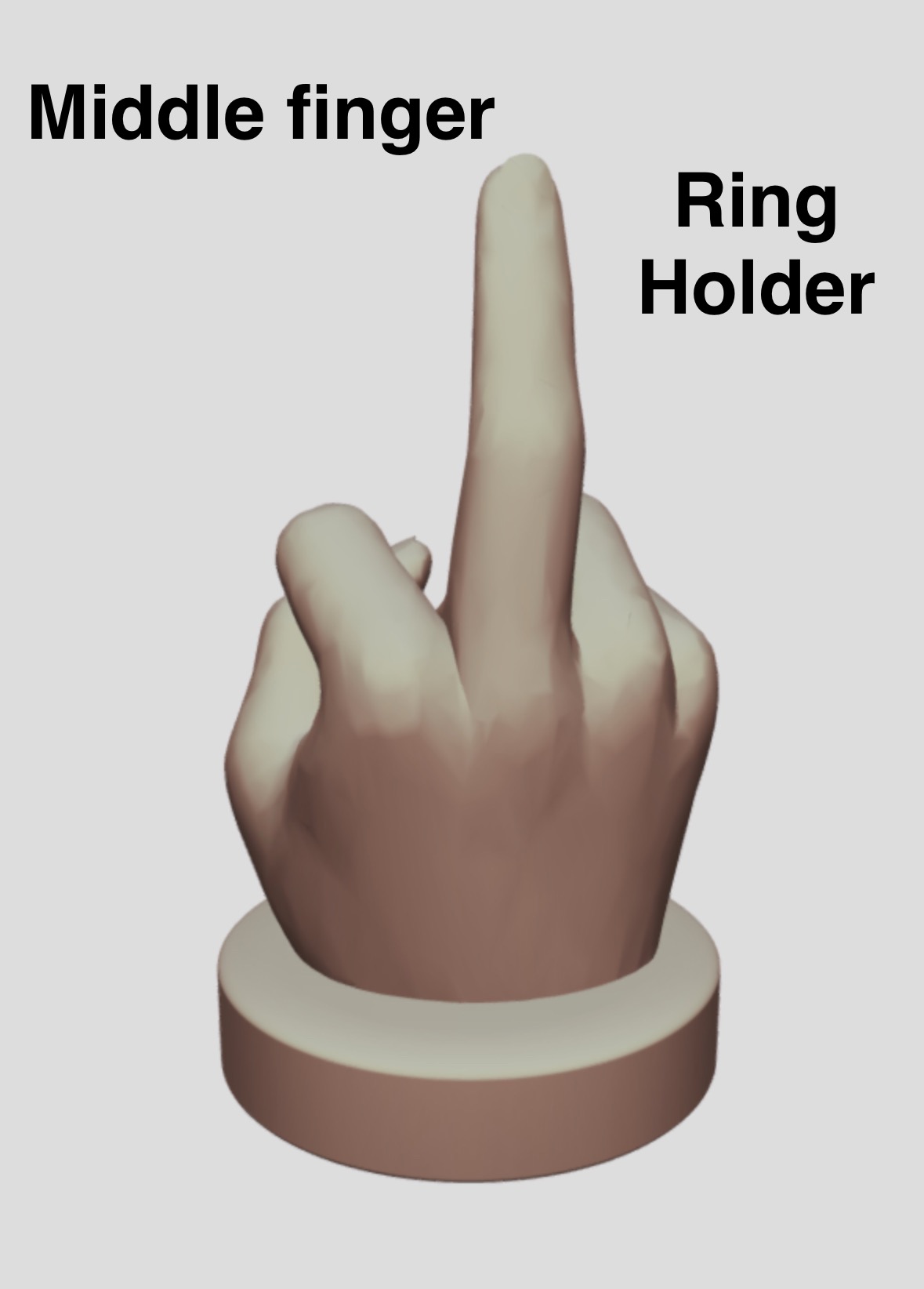 Middle finger ring holder