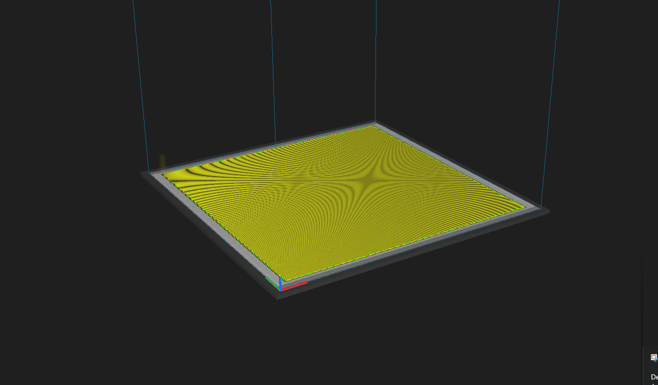 1 layer adhesion test 120x120x0.2 mm Ender 3 v2