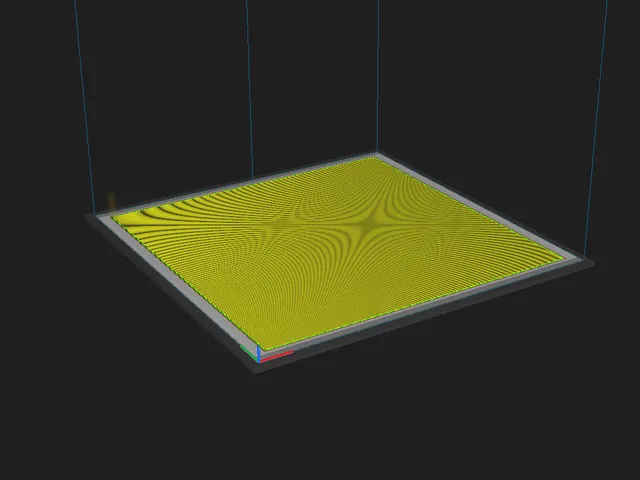 1 layer adhesion test 120x120x0.2 mm Ender 3 v2
