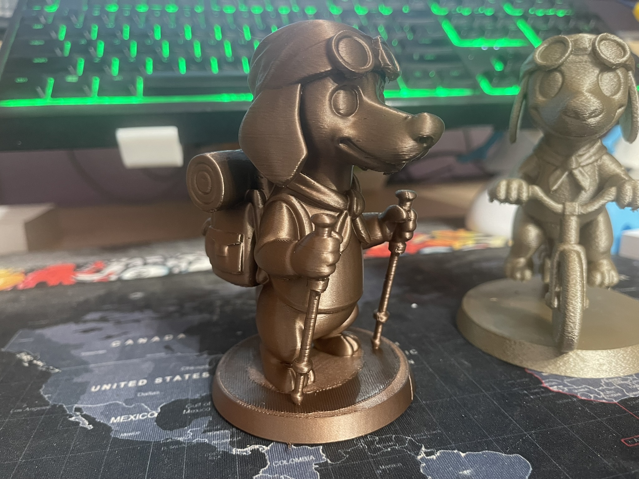 Cartoon-Style Hiking Dachshund