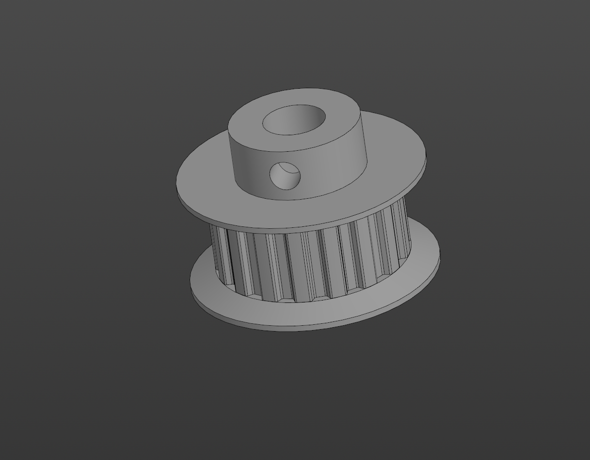 Gear belt transmission pulley
