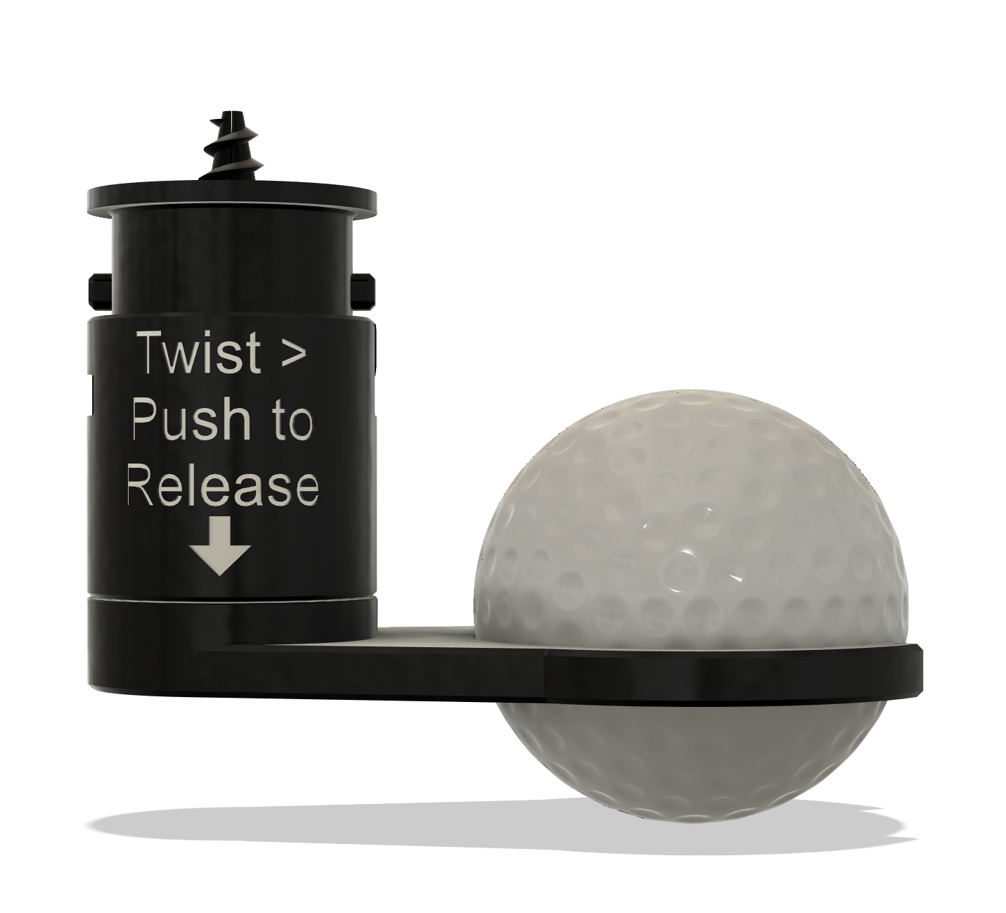 Golf - Golf Ball Pickup & Tee Placement Attachment (Quick‑Connect Version)