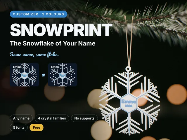 SNOWPRINT - The Snowflake of Your Name