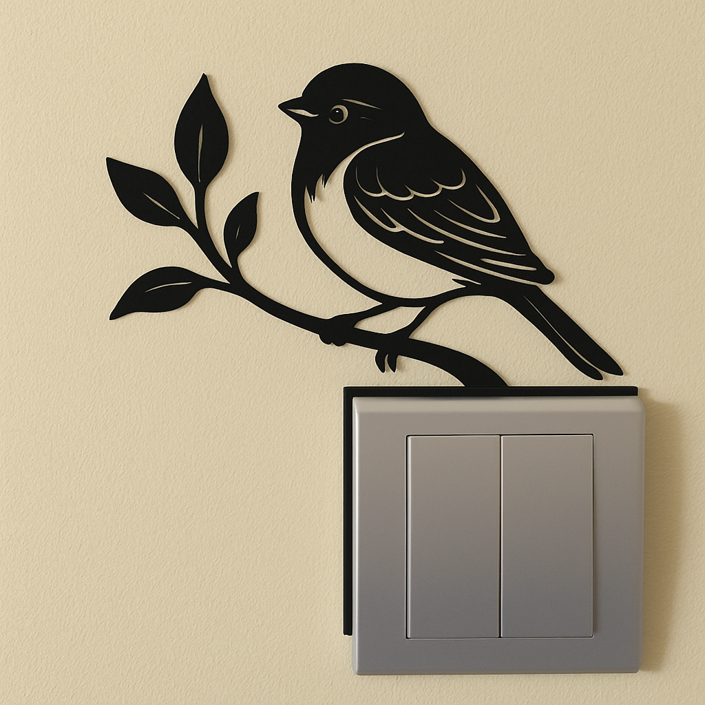 Bird Light Switch / Outlet Decoration – 3D Printable Model 1