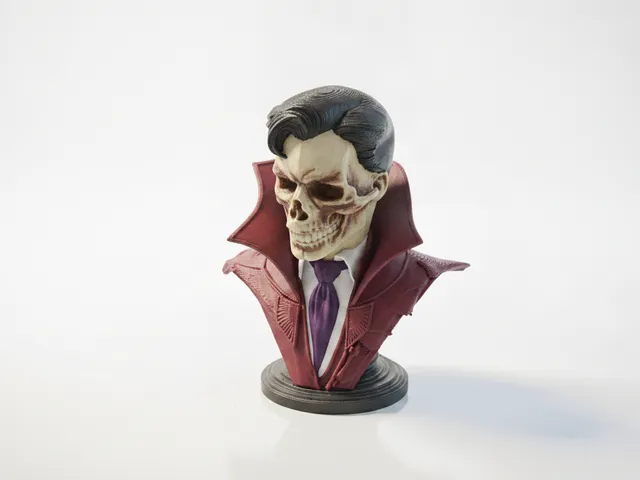Half Skull Face Doctor Strange Bust 3D Printable