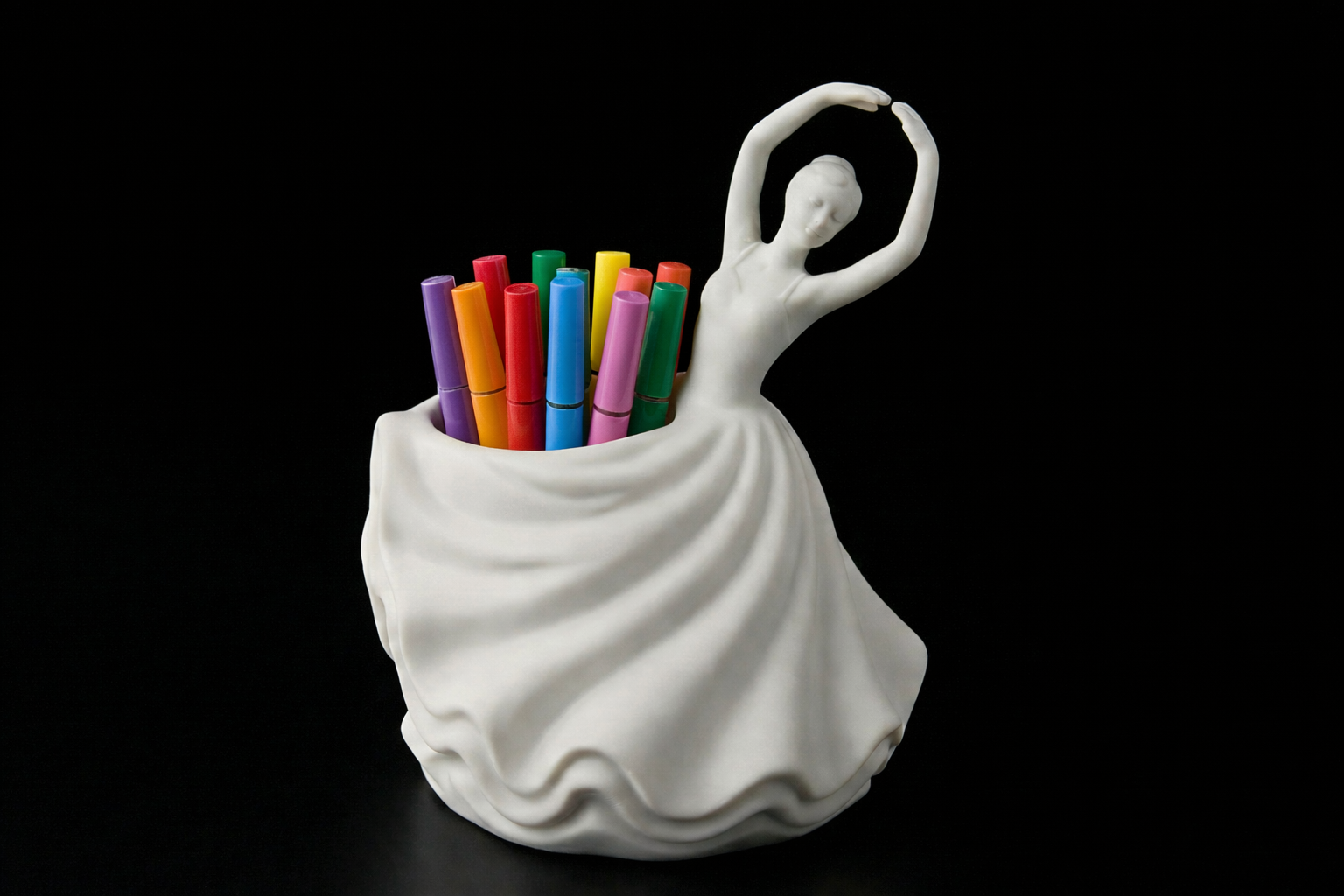 Ballerina Pen Holder – Elegant Decorative Desk Sculpture