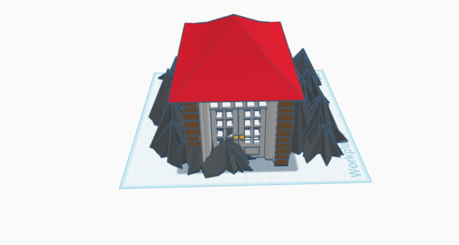 house on mountain rock 3D model