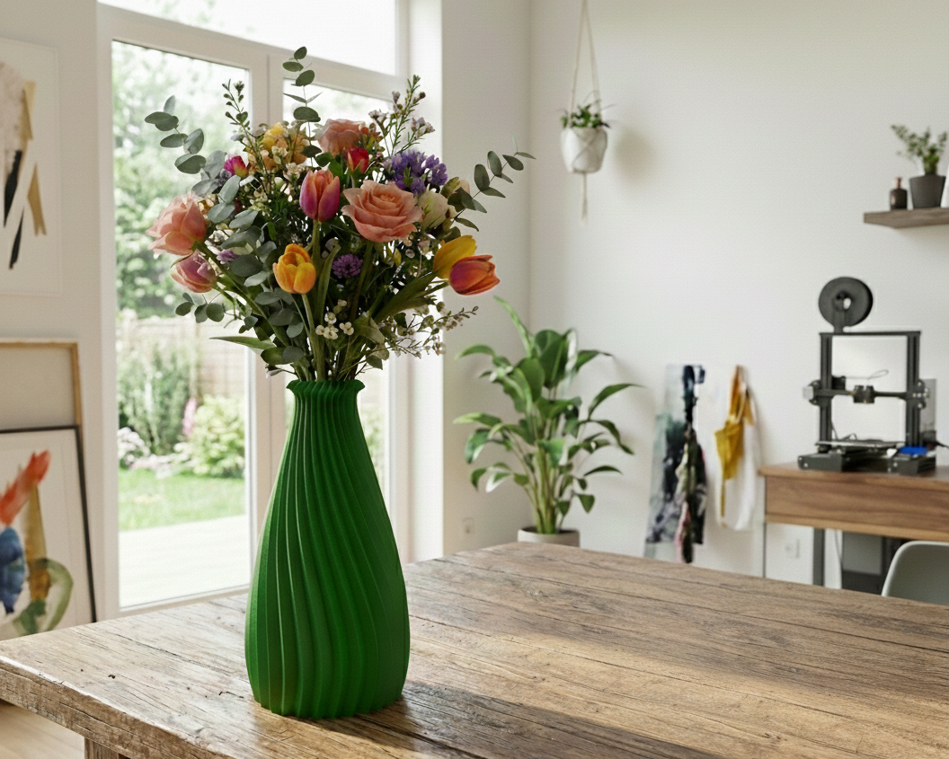 Christmas Helix Twist Vase