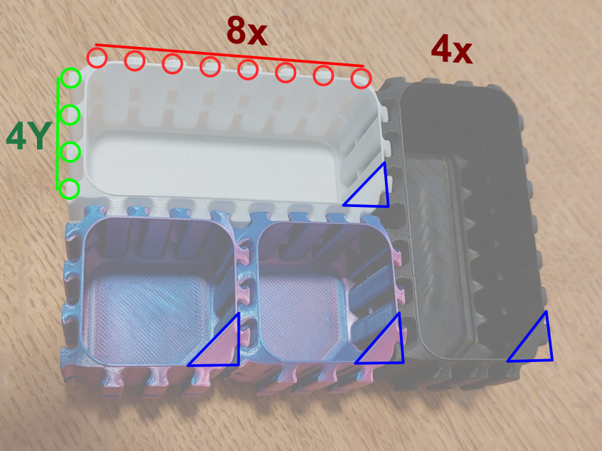 Miniatura 6 do modelo 3D Interlocking and stackable containers