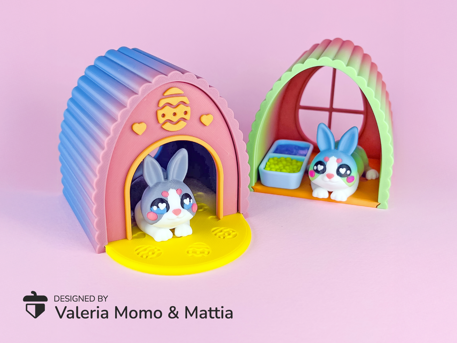 Diorama for Cute Flexi Animals, Cute Bunny Edition