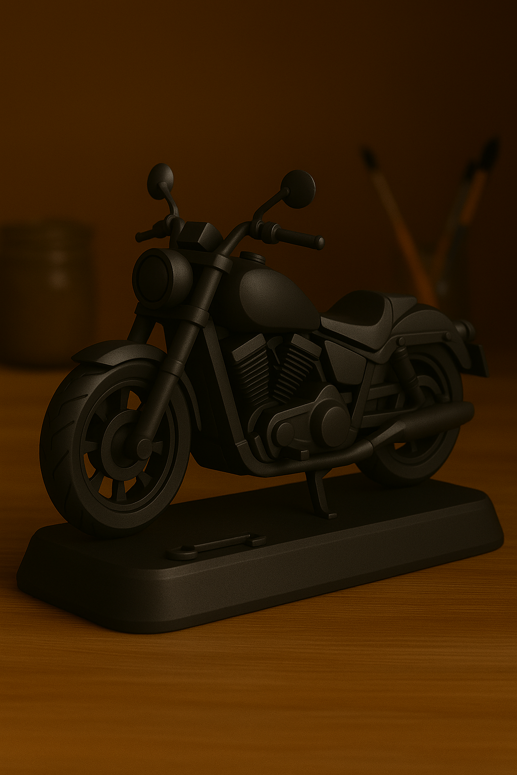 Motorcycle Sculpture Brutal Geometry Harley