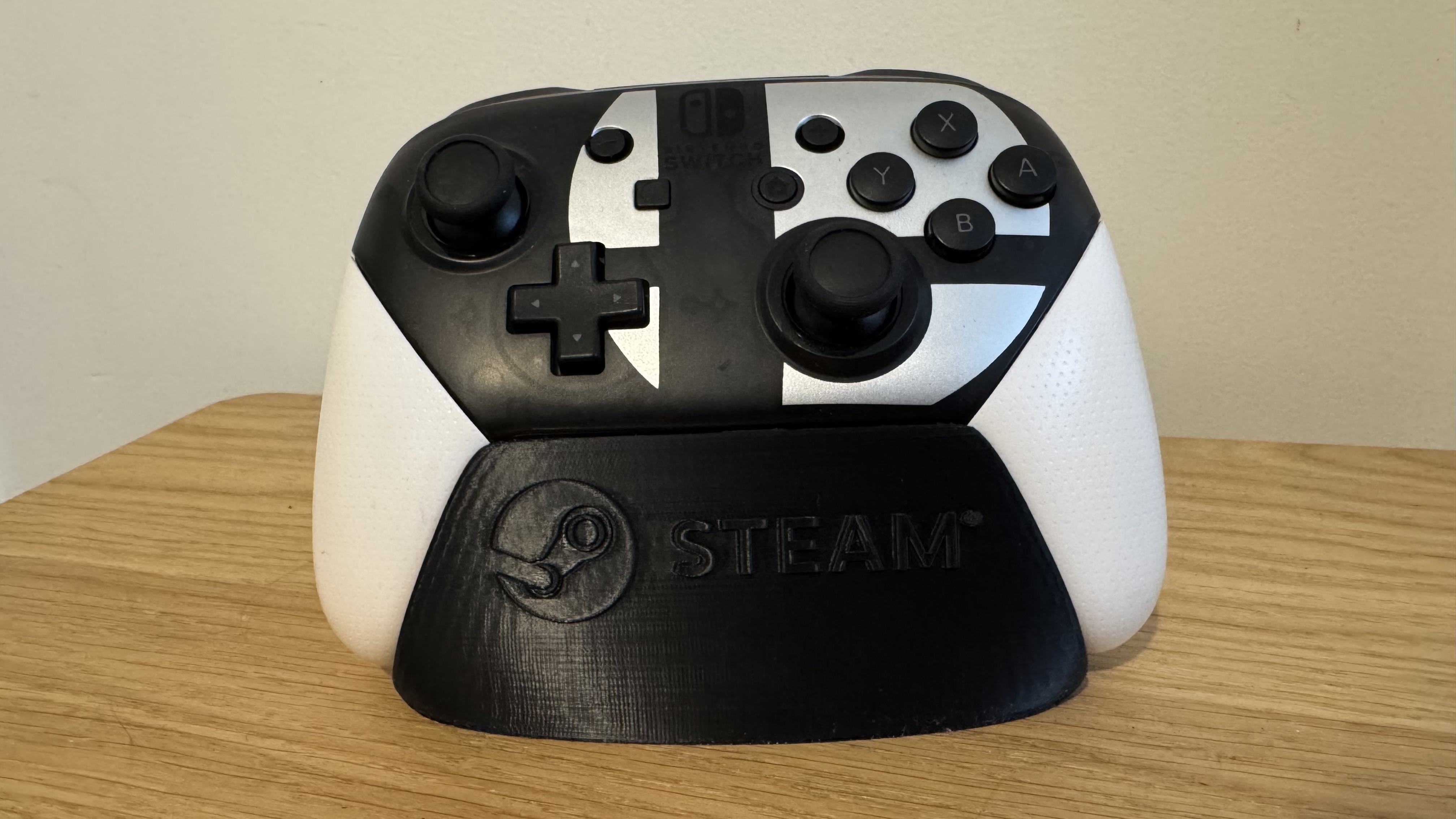 Nintendo Switch Pro Controller Stand | Steam Logo | Anti-Slip Pads | Pro Con Stand