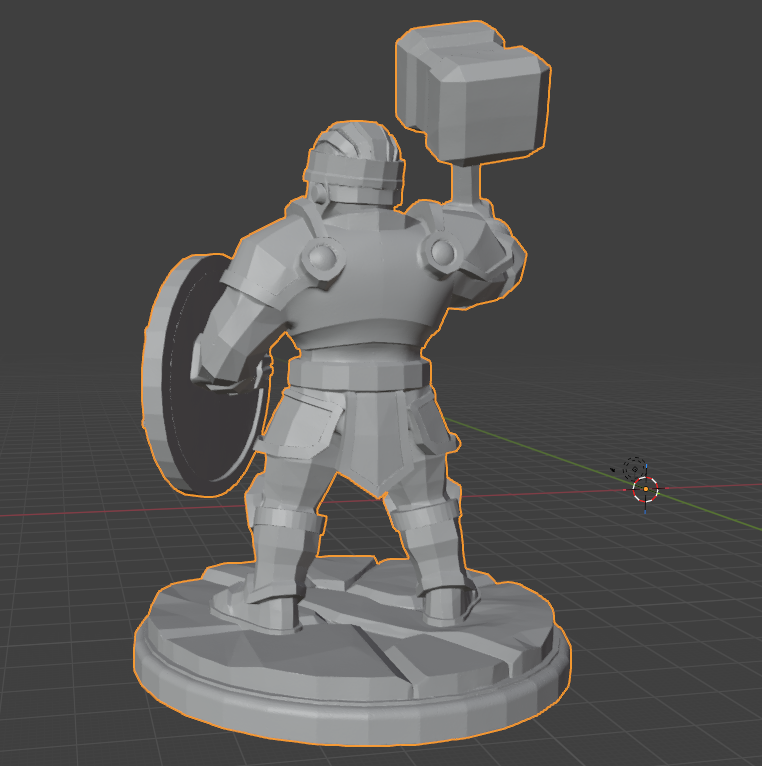 Stylized Paladin – FDM Friendly Mini — miniatura 7