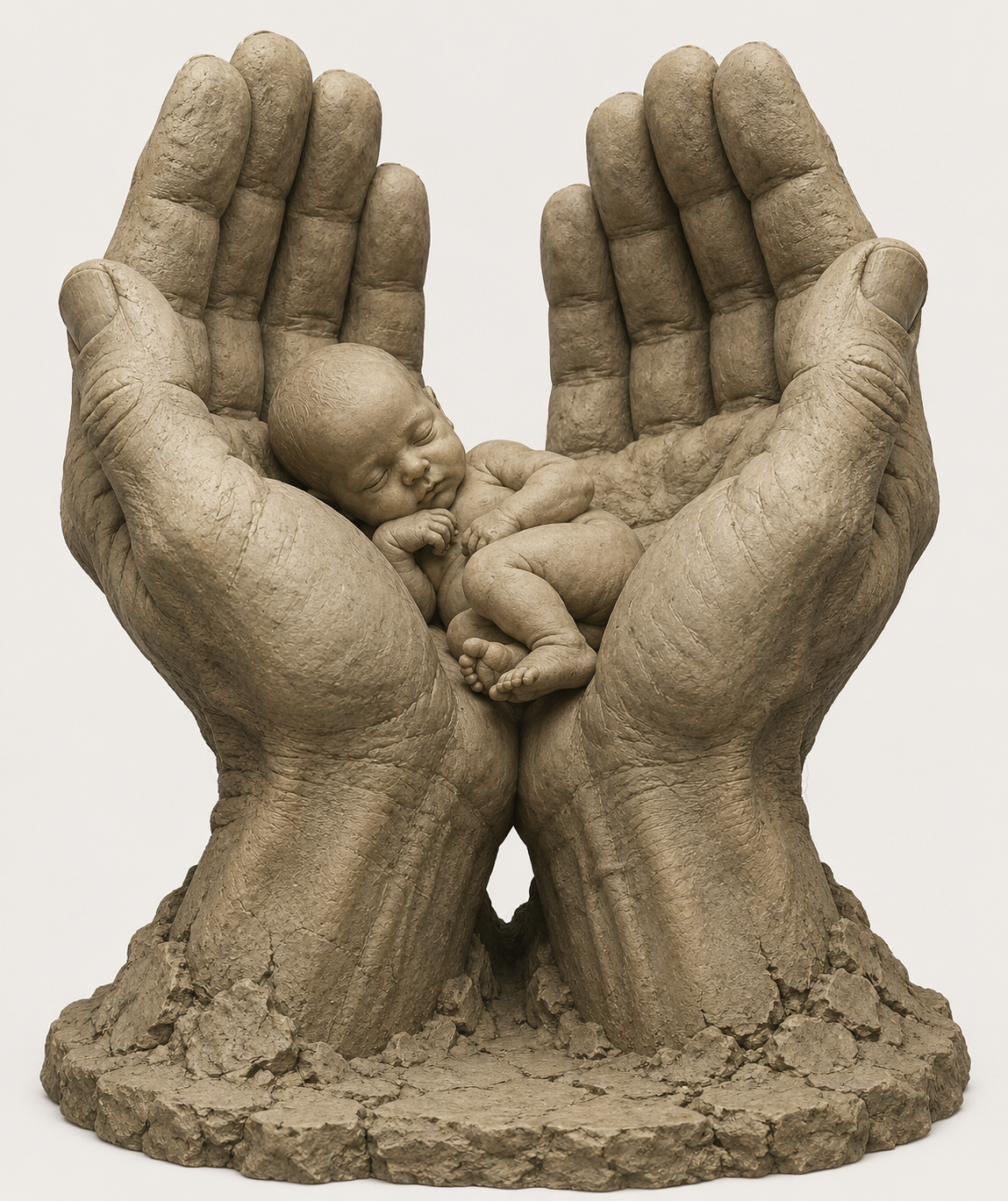 MOTHER'S DAY: BABY IN CUPPED HANDS