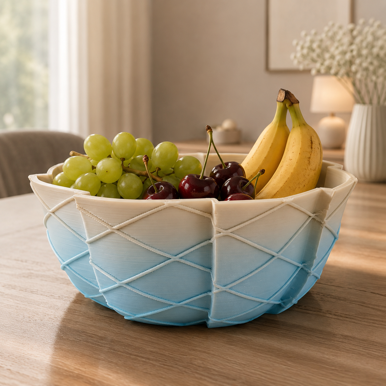 Modern Geometric Fruit Bowl | Free STL & 3MF | No Supports