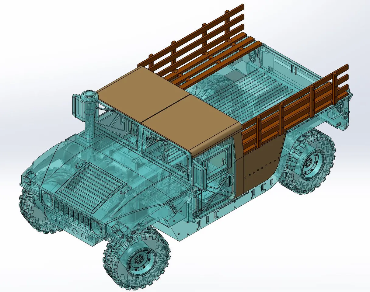 HUMVEE M998 TROOP TRANSPORTER by Paolo | Download free STL model