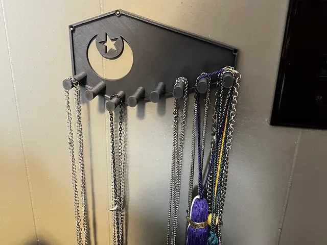 Coffin Wall Mount Necklace Holder