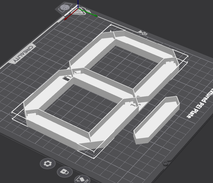 7 Segment Digit and Cover for LED STRIPS