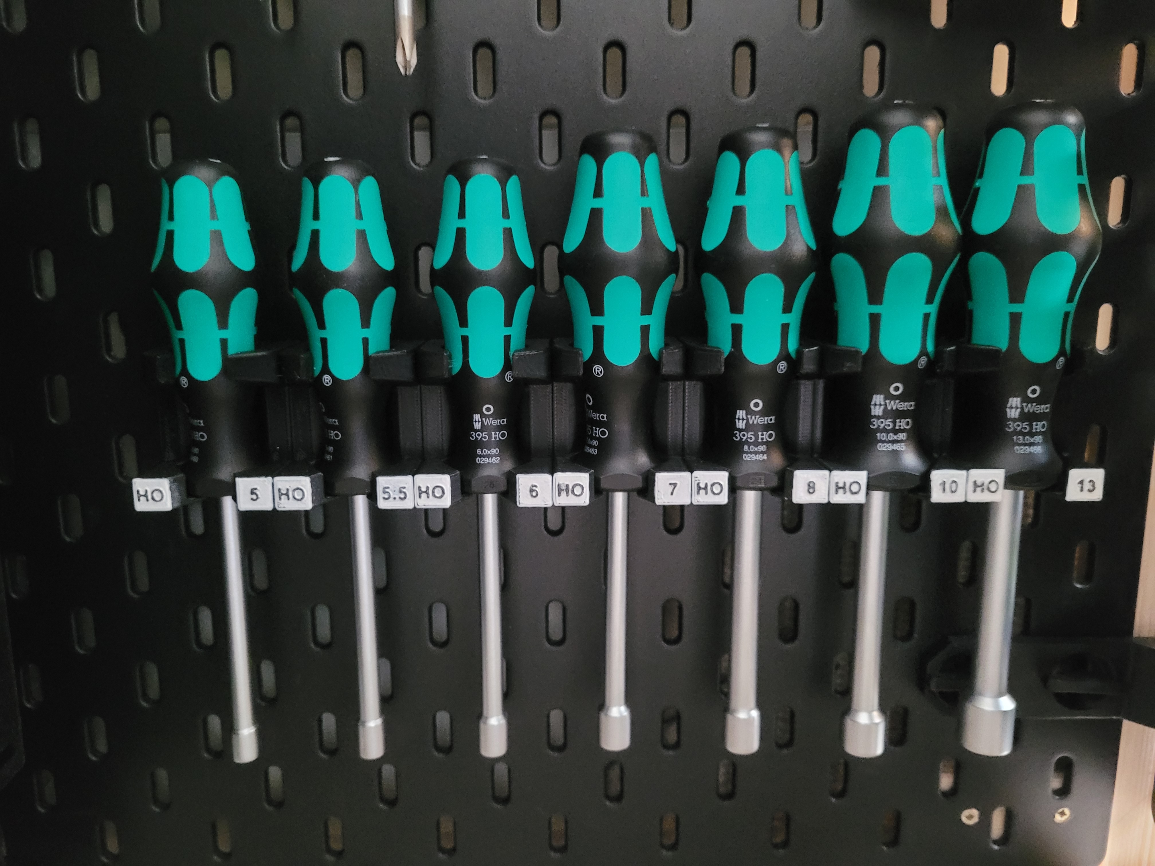 IKEA SKADIS mount for Wera Kraftform Screwdrivers 395 HO
