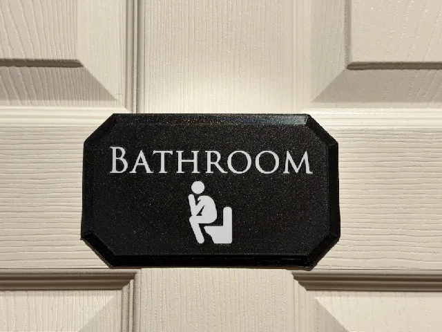 Bathroom Sign Multimaterial