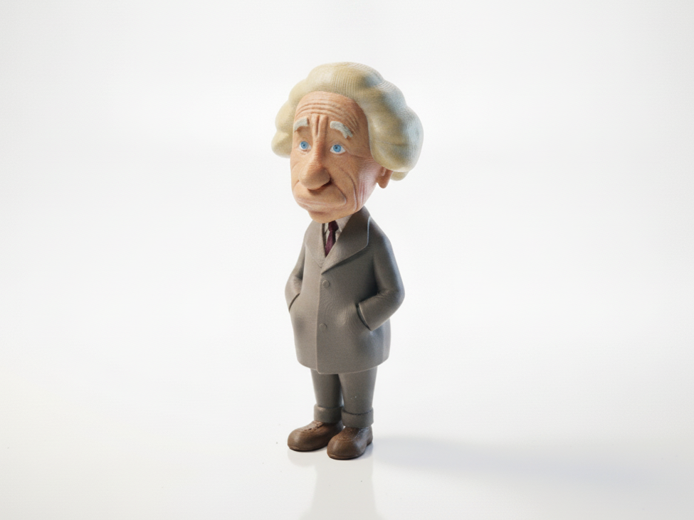 Albert Einstein Figurine Historical Figure 3D Printable